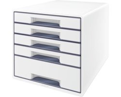 Leitz WOW ladenblok 5 laden, wit