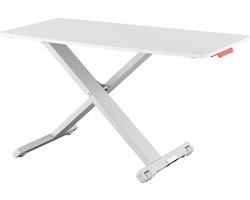 Leitz Zit/Sta Bureau - In Hoogte Verstelbare Bureauverhoger voor Computerschermen, Monitors en Laptops, 650 x 350mm - Wit/Grijs