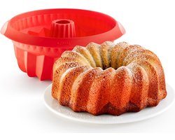 Lékué Bakvorm Savarin 22 cm, Siliconen - Red