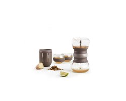 Lékué Theepot met Infuser, met opberger en theeglazen - Brown