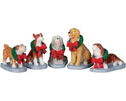Lemax - Christmas Pooch -  Set Of 5 - Kersthuisjes & Kerstdorpen