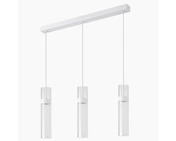 Lemlit LED Hanglamp 3 Lichts - Moderne Hangverlichting met 3 Kleurtemperaturen - Voor Woonkamer Keuken en Slaapkamer - Wit