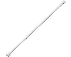 Lemlit Telescopische Spanstang 80-150 cm - Uitschuifbare Douchegordijnstang Zonder Boren 1,3 cm - Gordijnroede voor Badkamer Kast Raam en Kleding - Wit