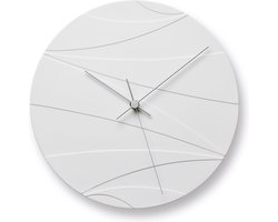 Lemnos Ceramic Clouded Moon Wandklok Wit