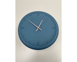 Lemnos | RELIEF-Keramische Wandklok Blauw
