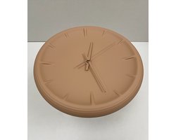 Lemnos | RELIEF-Keramische Wandklok Bruin