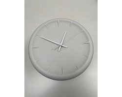 Lemnos | RELIEF-Keramische Wandklok Wit