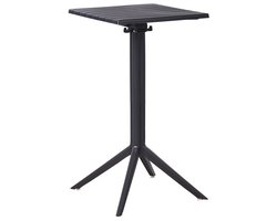 LEMNOS - Tuintafel - Zwart - Synthetisch materiaal