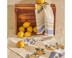 Lemoncello Katoenen Droogdoeken2 stuks 2-Pack Geel (40x50 cm) - 4 doeken