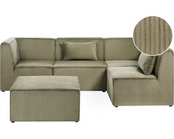 LEMVIG - Hoekbank 4-zits - Groen - Linkerzijde - Corduroy