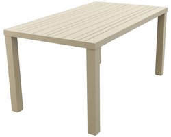 Lena dining tuintafel aluminium 160x90 cm. - Latte
