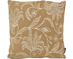 Lena Leafs Donkerbeige Kussenhoes | Katoen/Polyester | 45 x 45 cm