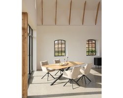 Lenard eettafel 100x200 cm - naturel