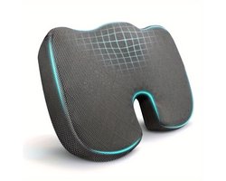 Lendensteunkussen van traagschuim voor bureaustoelen, autostoelen, vliegtuigen en tribunes - Verlicht ischias, heup- en stuitbeenpijn bij kantoorpersoneel en automobilisten die langdurig zitten