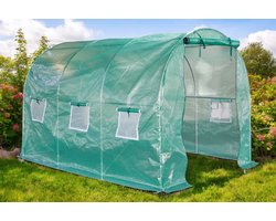 Lendo Online Tunnelkas met PE waterdichte hoes - Tuinkas 200x300x200cm - gegalvaniseerd staal - groen - Broeikas - Kas - Serre - Kweekkas - Foliekas - Groentekas - Tomatenkas
