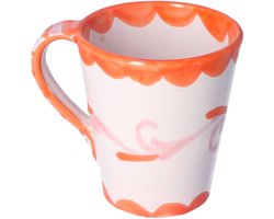 Lenta Living - Mok PXLL roze met oranje 10cm - Mokken