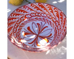 Lenta Living - Schaal PXLL roze met oranje 30cm - Schalen