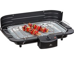 Lentz Elektrische Tafelgrill - 47 x 35 cm - Grillplaat Elektrisch - BBQ - Rookvrije Grill - Regelbare Thermostaat - 2200 W