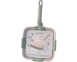 LEO Grillpan antikleef Balance Sage - Ø 24cm - Groen - PFAS-vrij