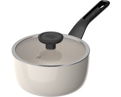 LEO Sauspan antikleef met deksel Glints Spirit - Ø 18cm - Wit - PFAS-vrij
