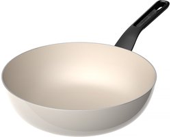 LEO Wok antikleef Glints Spirit - Ø 28cm - Wit - PFAS-vrij