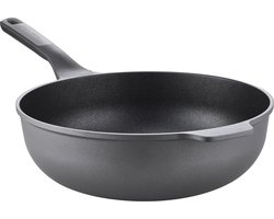 LEO Wok antikleef Stone+ - Ø 30cm - Grijs - PFAS-vrij