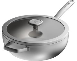 LEO Wokpan met deksel Graphite - Ø 28cm - Metaal - PFAS-vrij
