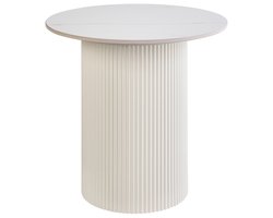 LEONA - Bijzettafel - Lichtbeige - Gesinterde steen