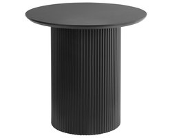 LEONA - Bijzettafel - Zwart - MDF