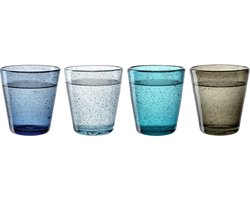 Leonardo BURANO drinkglas assorti koude kleuren - set/4