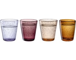 Leonardo BURANO drinkglas assorti warme kleuren - set/4