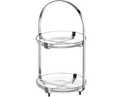 Leonardo CUCINA Etagère 2delig zilver