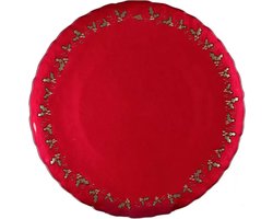 Leonardo Glazen onderbord Stella Rood 32 cm