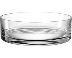 Leonardo Novara glazen schaal in modern design 1 stuk, vaatwasmachinebestendig, multifunctionele, platte glazen schaal, diameter: 22,4 cm, 018623