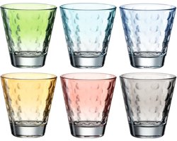 Leonardo Optic drinkglazen assorti pastelkleuren - set van 6 glazen