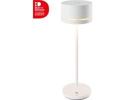 Leonardo tafellamp MONZA ,oplaadbaar wit / Sompex / oplaadbaar, kleur wit | Accu | LED tafellamp voor buiten en binnen - Werkt op accu - Aluminium - Dimbaar - Incl. Inductie oplaadbaar- wit