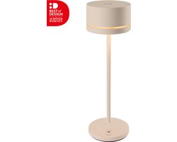 Leonardo tafellamp MONZA ,oplaadbaar zand / Sompex / oplaadbaar, kleur zand | Accu | LED tafellamp voor buiten en binnen - Werkt op accu - Aluminium - Dimbaar - Incl. Inductie oplaadbaar- zand kleur