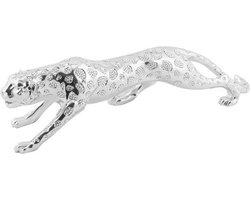 LEOPARD 09E 31CM SILVER WITH DIAMOND