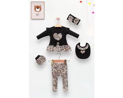 Leopard - Newborn Baby Kleding Set 5-delige kleding set meisjes - Newborn kledingset - Newborn set - Babykleding - Babyshower cadeau - Kraamcadeau