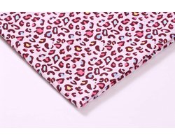 Leopard Patroon Stof voor Quilten en Patchwork - DIY Stof met Cheetah Dierenprint voor Meubels en Interieur, 1m
