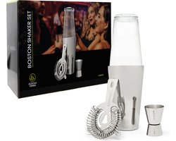 Leopold Vienna - Cocktail set Boston RVS (cocktail shaker, zeef, jigger/pipet) cadeau giftset