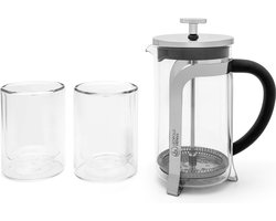 Leopold Vienna - French Press cafetière Shiny 600ml + set van twee glazen
