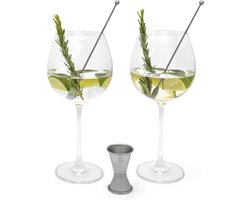 Leopold Vienna - Gin Tonic glazen + barmaatje + cocktaillepels - Giftset moederdag & vaderdag G&T