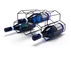 Leopold Vienna - Metalen wijnrek zwart