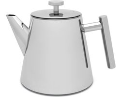 Leopold Vienna - Theepot Oslo dubbelwandig 1 L RVS - zilver - inclusief theezeef