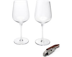 Leopold Vienna - Wijnglazen en kurkentrekker - moederdag & vaderdag Giftset