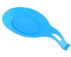 Lepel Mat | Keuken Gerei Houder | Keuken Tool | Keuken Accessoires | Hittebestendig | Siliconen | Houd Uw Aanrecht Schoon | 20x10 CM | BLAUW