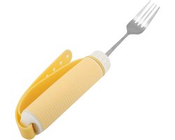 Lepel Vork Set voor Gehandicapten en Ouderen - RVS Gebruiksvoorwerp met Verwijderbare Flexibele Roterende Eten Servies