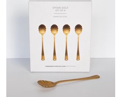 Lepelset van 4 gouden Good Morning lepels