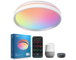 LEPRO T1 Slimme Plafondlamp 24W - LED Plafonnière met AI en Muzieksynchronisatie - Badkamerlamp IP44 - Wifi - 16 Miljoen Kleuren